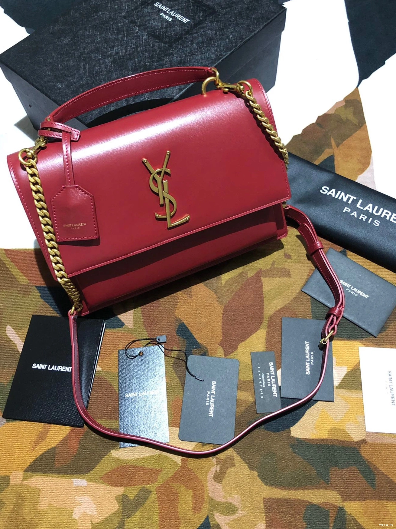 MEDIUM YSL SUNSET IN LEATHER SATCHEL SMOOTH 0716